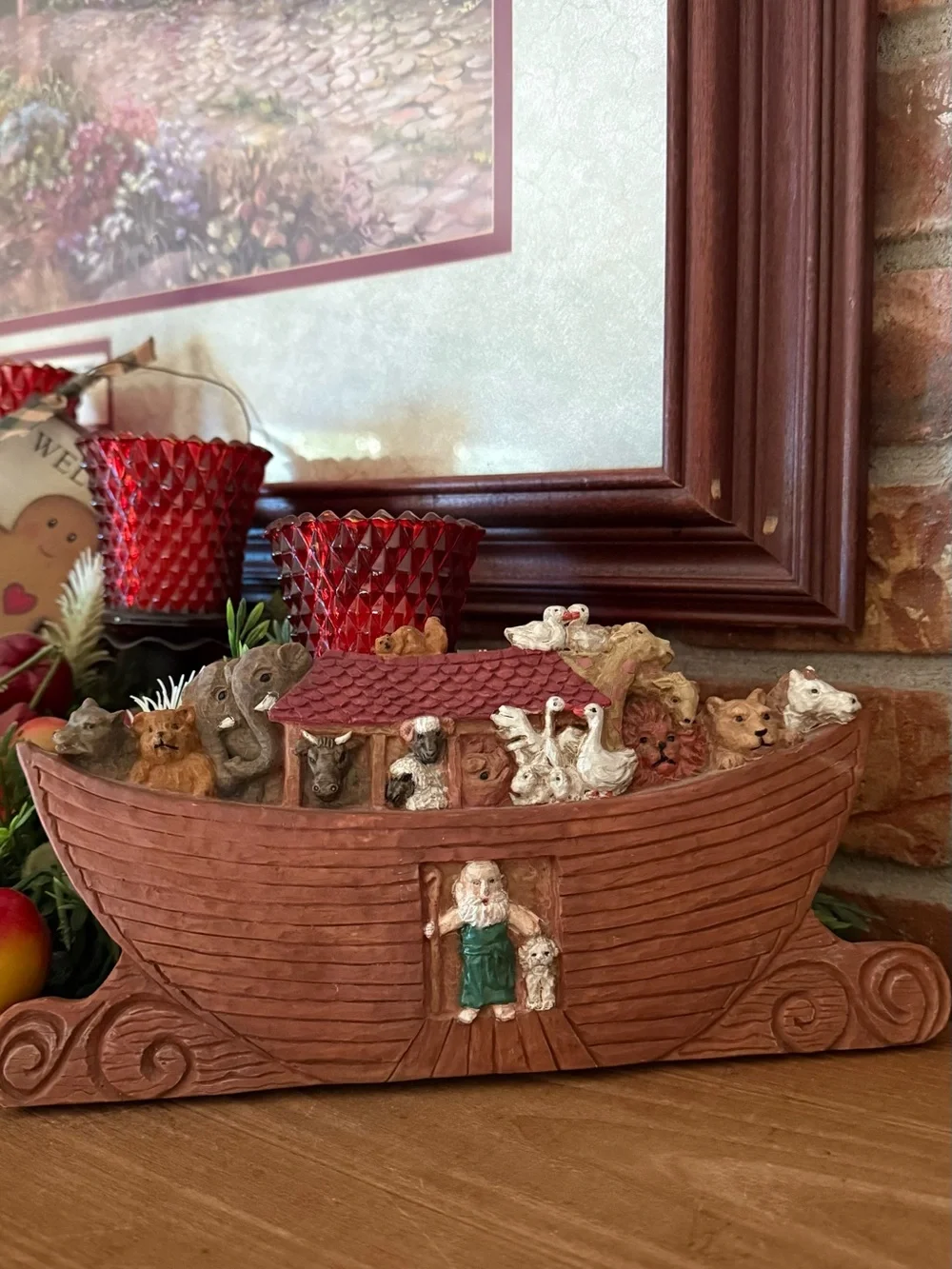 Vintage 1970s Heavy Duty Noah's Ark Wall Decor Nursery & Collectible Art